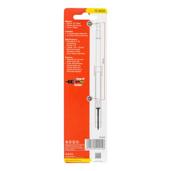 Screw Guide Magnetic 1/4'm X 1/4'f 120mm Bit Extention